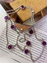 Load image into Gallery viewer, Vintage Judith Ripka Sterling Silver Red Stone Long Necklace