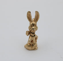 Load image into Gallery viewer, Adorable 14k Yellow Gold Bunny Rabbit Charm