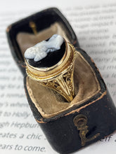 Load image into Gallery viewer, Vintage 14K Yellow Gold Black Onyx Cameo Ring