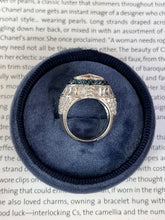 Load image into Gallery viewer, Judith Ripka Sterling Silver Heart London Blue Topaz Ring Band