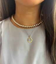 Load image into Gallery viewer, Vintage 18K Initial “M” Diamond Medallion Charm Pendant