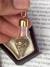 Load image into Gallery viewer, Vintage 14K Yellow Gold Gold Flake Bottle Charm Pendant