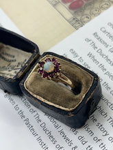 Load image into Gallery viewer, Vintage 10K Yellow Gold Opal & Ruby Flower Ring