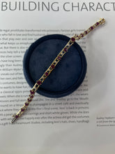 Load image into Gallery viewer, Vintage 14K Yellow Gold Ruby & Diamond Tennis Bracelet