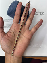 Load image into Gallery viewer, Vintage 14K Yellow Gold Ruby & Diamond Tennis Bracelet