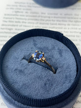Load image into Gallery viewer, Vintage 14K Yellow Gold Sapphire & Diamond Ring, Engagement Ring