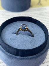 Load image into Gallery viewer, Vintage 14K Yellow Gold Sapphire & Diamond Ring, Engagement Ring