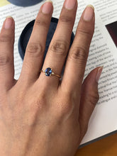 Load image into Gallery viewer, Vintage 14K Yellow Gold Sapphire & Diamond Ring, Engagement Ring