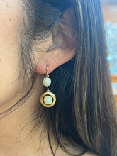 Load image into Gallery viewer, Vintage 14K yellow Gold Opal Dangling Earrings