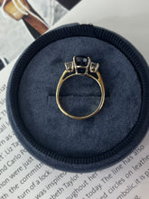 Load image into Gallery viewer, Vintage 14k Yellow Gold Sapphire & Diamond Ring, Engagement Ring.