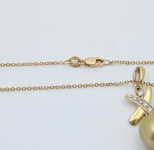 Load image into Gallery viewer, Vintage Golden South Sea Pearl X Diamond Necklace