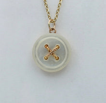 Load image into Gallery viewer, Tiffany & Co. 18K Yellow Gold Mother of Pearl Button Charm Pendant