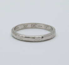 Load image into Gallery viewer, Vintage Orange Blossom Flower Platinum Wedding Band