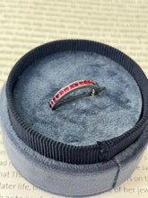Load image into Gallery viewer, Vintage Ruby 14K White Gold Eternity Band Size 6