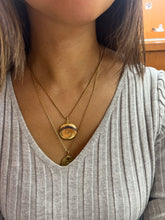 Load image into Gallery viewer, Art Deco 18K Yellow Gold Greek Key Enamel Diamond Locket Pendant