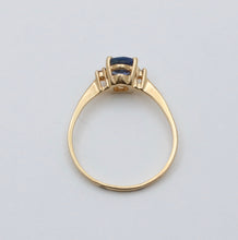Load image into Gallery viewer, Vintage 14K Yellow Gold Sapphire & Diamond Ring, Engagement Ring