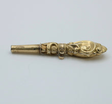 Load image into Gallery viewer, Antique 14K Yellow Gold Pocket Watch Key Charm Pendant.
