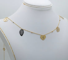 Load image into Gallery viewer, Estate 18K Yellow Gold  9 charms 33.5” Chain Long Necklace