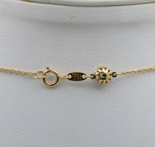 Load image into Gallery viewer, Estate 18K Yellow Gold  9 charms 33.5” Chain Long Necklace