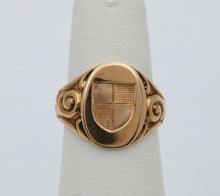 Load image into Gallery viewer, Antique Victorian 14K Yellow Gold Shield Signet Ring