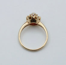 Load image into Gallery viewer, Vintage 10K Yellow Gold Opal & Ruby Flower Ring