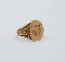 Load image into Gallery viewer, Antique Victorian 14K Yellow Gold Shield Signet Ring