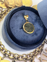 Load image into Gallery viewer, Vintage 14K Yellow Gold Ancient Coin Charm Pendant
