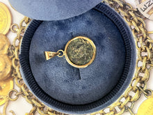 Load image into Gallery viewer, Vintage 14K Yellow Gold Ancient Coin Charm Pendant