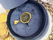 Load image into Gallery viewer, Vintage 14K Yellow Gold Ancient Coin Charm Pendant