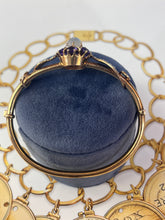 Load image into Gallery viewer, Vintage 10K Yellow Gold Star MoonStone, Amethyst And Pearl Bangle