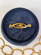 Load image into Gallery viewer, Art Nouveau 14K Yellow Gold Floral Pearl Brooch