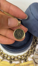 Load image into Gallery viewer, Vintage 14K Yellow Gold Ancient Coin Charm Pendant