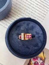 Load image into Gallery viewer, Vintage Retro 1940’s Ruby & Diamond Buckle Band