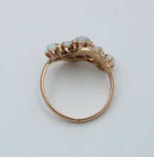 Load image into Gallery viewer, Vintage 14K Rose Gold 5 Stone Opal & Pearl Ring