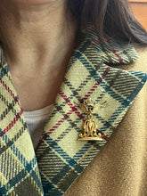 Load image into Gallery viewer, Antique Victorian Opened  Wing Crown 14K Yellow Gold Watch Fob Pendant Brooch