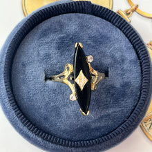 Load image into Gallery viewer, Vintage Onyx Marquise 14K Yellow Gold Ring