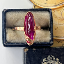 Load image into Gallery viewer, Vintage Russian 14K Rose Gold Floral Navette Ring
