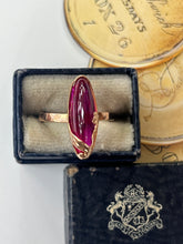 Load image into Gallery viewer, Vintage Russian 14K Rose Gold Floral Navette Ring