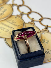 Load image into Gallery viewer, Vintage Russian 14K Rose Gold Floral Navette Ring