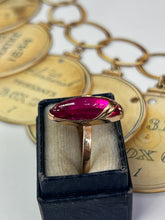 Load image into Gallery viewer, Vintage Russian 14K Rose Gold Floral Navette Ring
