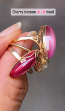 Load image into Gallery viewer, Vintage Russian 14K Rose Gold Floral Navette Ring