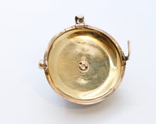 Load image into Gallery viewer, Huge Victorian Garnet Diamonds Pearls 18K Yellow Rose Gold Pendant Brooch Pin