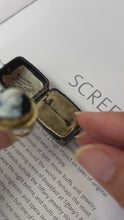 Load and play video in Gallery viewer, Vintage 14K Yellow Gold Black Onyx Cameo Ring