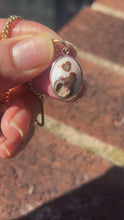 Load and play video in Gallery viewer, Vintage 14K Rose Gold Gobi Agate Charm