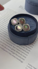 Load and play video in Gallery viewer, Art Deco 14K Two Tone Gold Mother Of Pearl Cufflinks