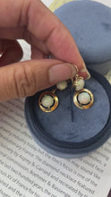 Load and play video in Gallery viewer, Vintage 14K yellow Gold Opal Dangling Earrings