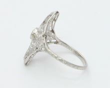 Load image into Gallery viewer, Art Deco 18K White Gold Diamonds Filagree Ring