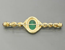 Load image into Gallery viewer, Vintage Italian 18K Yellow Gold Glass Intaglio Pink Sapphire Brooch