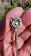 Load image into Gallery viewer, Incredible Victorian Old Euro Rose Cut Cloth 14K YG WG Brooch Pin