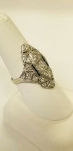 Load image into Gallery viewer, Art Deco Ladies Diamonds Sapphires Platinum Ring